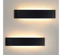 FUPE Applique da parete interno Dimmerabile 18W,LED Lampada da Parete interno,3 Colore Dimmerabile 3000K/4000K/6500K,Applique led da parete interno 2160LM(2 Pezzi)