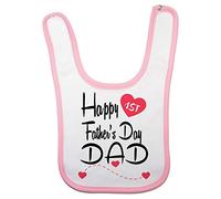 Fupies Bavaglino neonato happy first father's day dad, Rosa