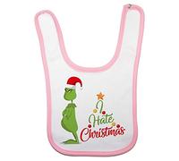 Fupies Bavaglino neonato i hate christmas grinch, Rosa