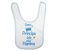 Fupies Bavaglino neonato sono il principe della mia mamma, Azzurro