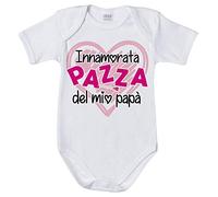 Fupies Body neonata innamorata Pazza del Mio papà, 12 Mesi, Manica Corta