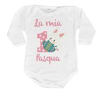Fupies Body neonata la mia Prima Pasqua con Coniglietto 1 mese Manica lunga