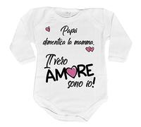 Fupies Body neonata papà dimentica Mamma Il Vero Amore Sono io, 12 Mesi, Manica Lunga