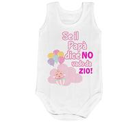 Fupies Body neonata Personalizzabile con Nome se Il papà Dice di No vado da Zio 3 mesi Giromanica