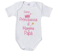 Fupies Body neonata Sono la Principessa di Mamma e papà, 1 Mese, Manica Lunga