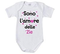 Fupies Body neonata Sono L'Amore delle zie con Cuoricini 1 mese Manica corta