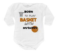Fupies Body neonato born to play basket with my daddy, 3 Mesi, Manica lunga
