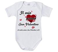 Fupies Body neonato il mio primo san valentino, 24 Mesi, Manica corta