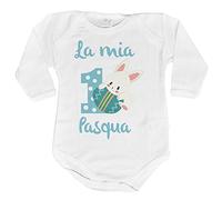 Fupies Body neonato la mia prima pasqua con coniglietto 3 mesi Manica lunga