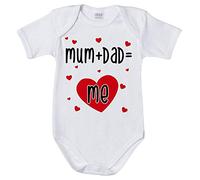 Fupies Body neonato mum+dad=me grafica neutra, 1 Mese, Manica lunga