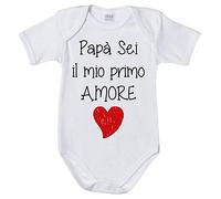 Fupies Body neonato papà sei il mio primo amore, 3 Mesi, Manica corta
