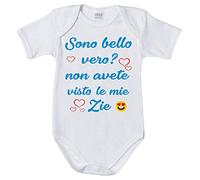 Fupies Body neonato sono bello vero? non avete visto le mie zie 9 mesi Manica corta