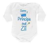 Fupies Body neonato sono il principe degli zii 1 mese Manica lunga
