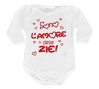 Fupies Body neonato sono l'amore delle zie grafica neutra 1 mese Manica lunga