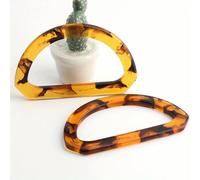 FUPOHUA Manici per Borse 2 Pezzi Manico a Conchiglia a Forma di D Manico per Borsa in Tessuto da Spiaggia Accessori per Borse Fatte a Mano Fai da Te Borsa da Spiaggia Manico a Forma di D in Resina