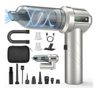 Fuqiduo Aspirapolvere Portatile Auto, Aspirabriciole con Motore Brushless, 22000Pa Aspiratore con 3 Filtri HEPA, Mini Aspirapolvere e Soffiatore per Auto, Peli di Animali e Pulizia PC