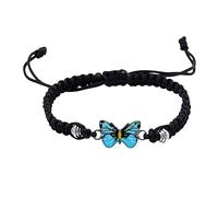 Fuqimanman2020 Braccialetto colorato a farfalla regolabile intrecciato braccialetti a farfalla carino braccialetti con ciondoli a farfalla sempre credi in te braccialetto per le donne, Nylon, Nessuna