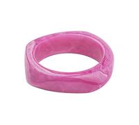 Fuqimanman2020 Braccialetto rigido quadrato colorato in resina acrilica geometrica tartaruga acetato largo piatto irregolare grosso braccialetto avvolgente per donne gioielli punk, 2.55 inch, resina