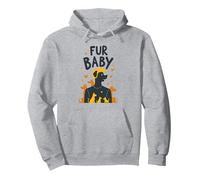 Fur Baby: Adorabile Amante dei Cani Felpa con Cappuccio, Unisex per Adulti, Grigio Melange, S
