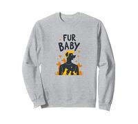 Fur Baby: Adorabile Amante dei Cani Felpa, Unisex per Adulti, Grigio Melange, M