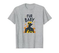 Fur Baby: Adorabile Amante dei Cani Maglietta, Uomo, Grigio Melange, L