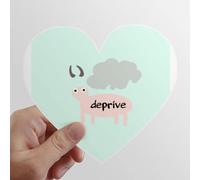 Fur deprivazione animale Heart Vinyl Sticker Luggage Graffiti Decal