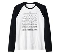Fur Elise Beethoven Spartito Pianoforte Vintage Maglia con Maniche Raglan