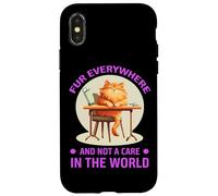 FUR EVERYWHERE AND NOT A CARE IN THE WORLD Custodia per iPhone X/XS