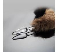 Fur Fox Tail Glass Anal Plug Sex Toy For Woman Furry Fetish Anal Plug Dog Tails Slave Cosplay Submission Cat Beads Sex Shop(S clear)