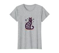Fur Fur Real Friends - Zampa di Gatto, per Amanti degli Animali Domestici Maglietta, Donna, Grigio Melange, 3XL