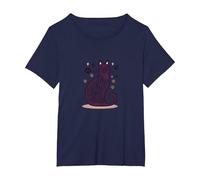 Fur Fur Real Friends - Zampa di Gatto, per Amanti degli Animali Domestici Maglietta, Donna Plus-Size, Navy, 3X