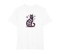 Fur Fur Real Friends - Zampa di Gatto, per Amanti degli Animali Domestici Maglietta, Uomo Taglie Grandi, Bianco, 3X Tall