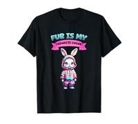 Fur is My Favorite Color Rabbit Character Maglietta