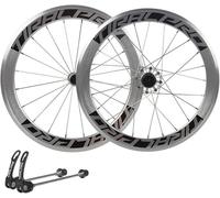FURAHI Bicicletta Set di Ruote Quick Release Rim Brake 700C Road Bike Ruota Guarnizione Cuscinetto 20/24H Lega di Alluminio Cerchio Supporto 7/8/9/10/11 velocità Cassette,Argento