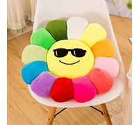 FURAHI Cuscino da pavimento, Cuscino morbido per bambini, Cuscino per sedia Emoji, Cuscino rotondo per sgabello cartone animato.,F,50cm