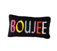 FURBISH Boujee - Cuscino decorativo fatto a mano con gancio, 22,9 x 40,6 cm, piccolo cuscino ricamato per soggiorno, divano, sedia e letto, decorazione per la stanza