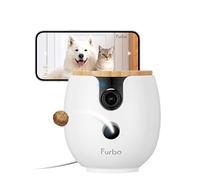 Furbo Mini 360º New Pet Camera: Home Security Camera w/Barking/Meowing Alerts, Rotating Pet Treat Dispenser w/Phone App, Smart Indoor Cam with 2-Way Speaker & Night Vision (No Subscription Required)