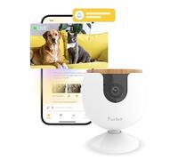 Furbo Mini Telecamera per Animali & App [Abbonamento per Attivarla] | Mini Telecamera Animali 1080p HD da Interno, Visione Notturna a Colori, Audio Bidirezionale & Avviso Abbai - Cani & Gatti