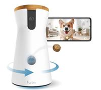 Furbo Telecamera per Cani 360° & App [Nessun Abbonamento Richiesto] | Telecamera Animali 1080p, Visione Notturna a Colori, Audio Bidirezionale & Avviso Abbaio - Lancia Croccantini dall'App