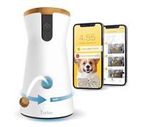 Furbo Videocamera 360° per Cani con Pacchetto Sicurezza Casa [PREMIUM CON ABBONAMENTO RICHIESTO] Con App, Vista Rotante a 360°, Visione Notturna a Colori, Tracciamento Automatico, Lancio Croccantini