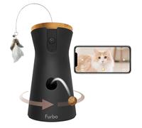 Furbo Videocamera 360° per Gatti [2024] Distributore di Croccantini per Gatti, WiFi