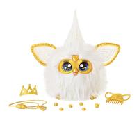 Furby Gold Glam - Peluche interattivo per bambine e ragazzi di 6 anni, animatronico ad attivazione vocale, parla inglese e furbish, bianco (esclusiva Amazon)