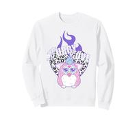 Furby Love Cool Leopard-Style Heart On Fire Portrait Felpa