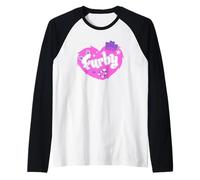Furby Lovely Heart Shape Pink Fur Maglia con Maniche Raglan