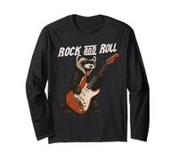 Furetto Che Suona la Chitarra Rock And Roll Amante degli Animali Domestici Maglia a Manica