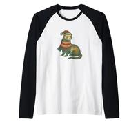 Furetto di Natale Solstizio d'inverno Babbo Natale Maglia con Maniche Raglan