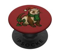 Furetto di Natale Solstizio d'inverno Babbo Natale PopSockets PopGrip Adesivo