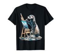 Furetto Natura Pittura Animale Motivo Opera d'arte Furet Maglietta