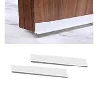 Furforstk paraspifferi sottoporta blindata 2 pezzi 3CM*1M paraspifferi porta ingresso, spifferi porta ingresso (risparmio energetico) Insonorizzazione e protezione dal freddo(bianco)