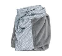FurHaven Copertura di ricambio per letto per cani in peluche e stampa a diamante, stile divano, lavabile in lavatrice, grigio, L